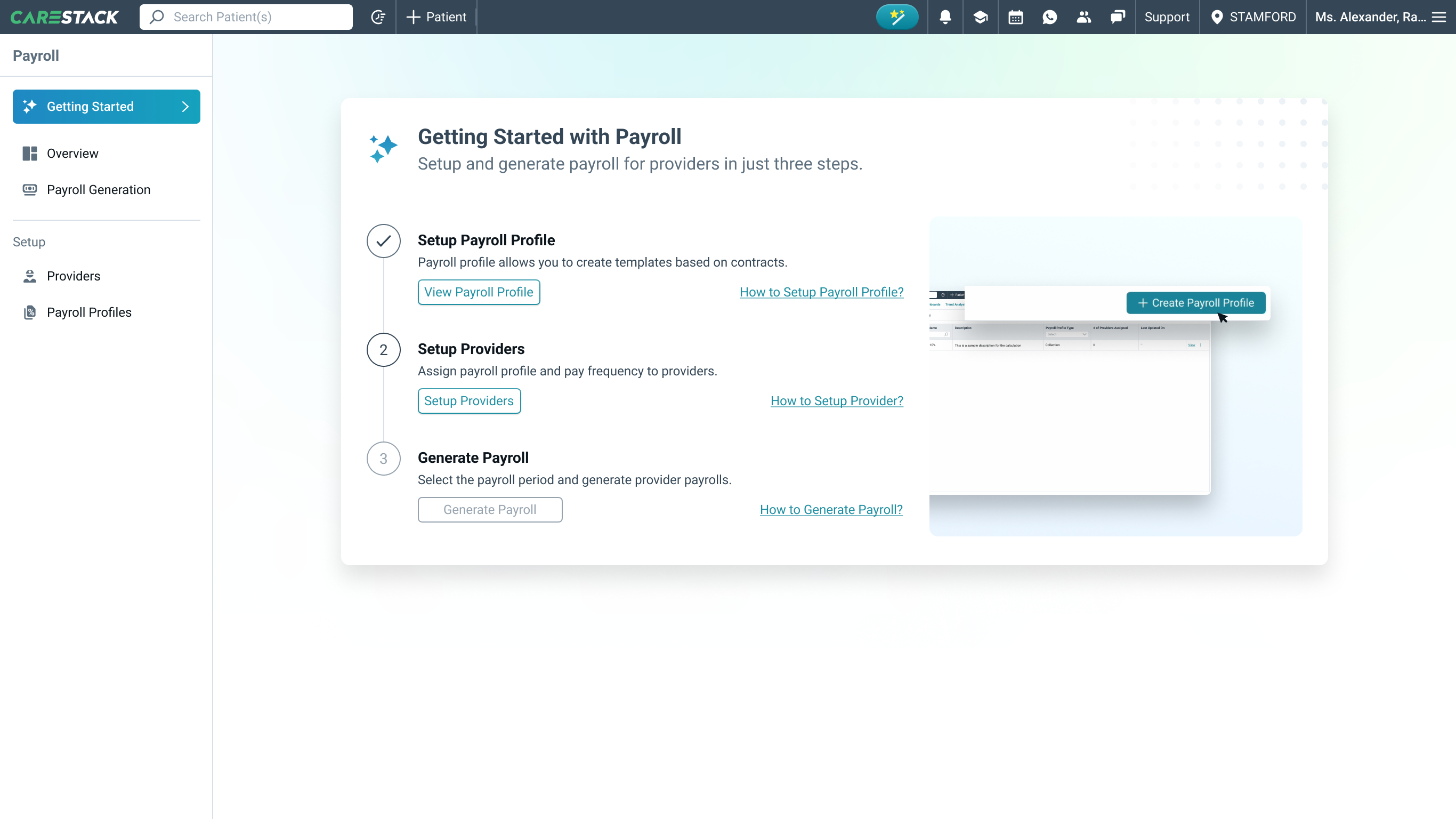 Final payroll UI, screen 1