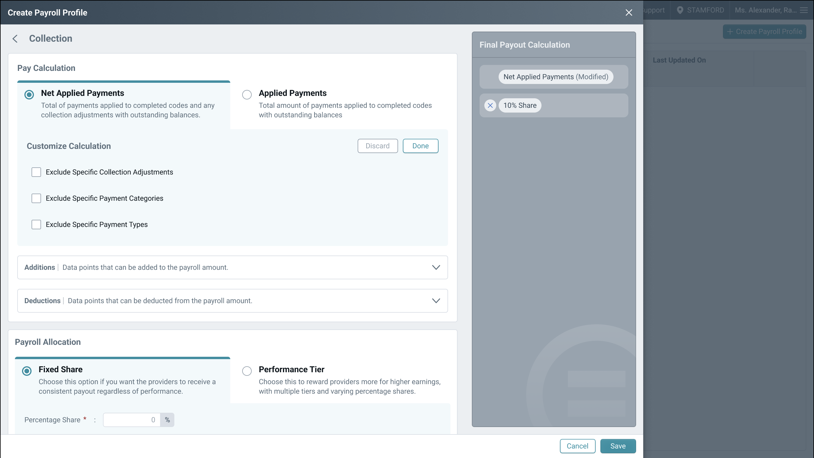 Final payroll UI, screen 2