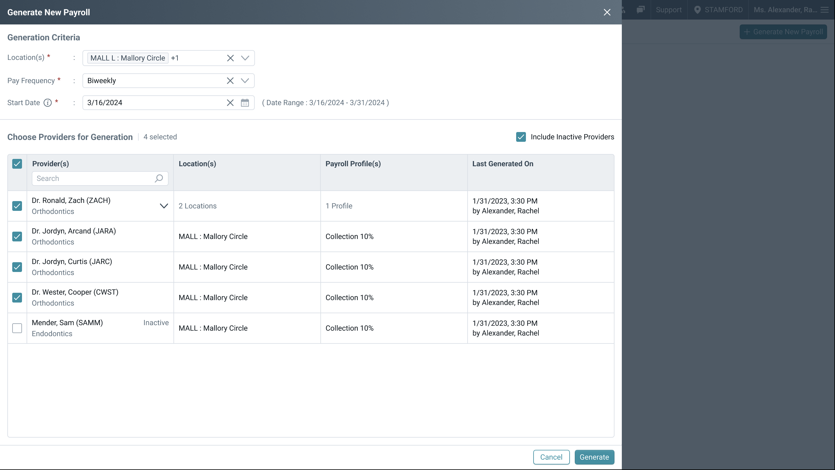Final payroll UI, screen 5