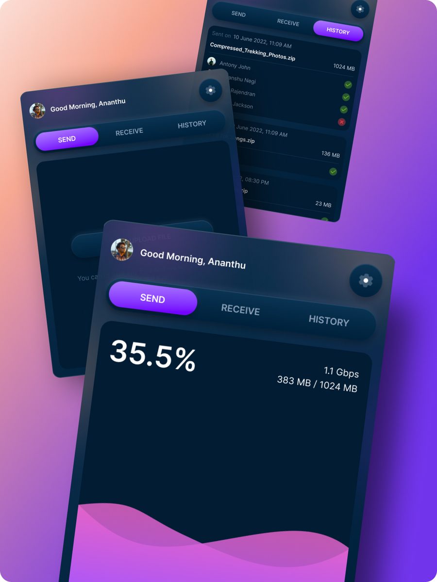 Bloopme macOS app file-sharing interface